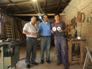  Eduardo with believers that will sponsor the programs in a local radio station